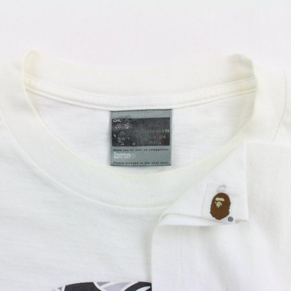 Bape Grey Psyche Camo Big Ape Logo Tee White - SaruGeneral
