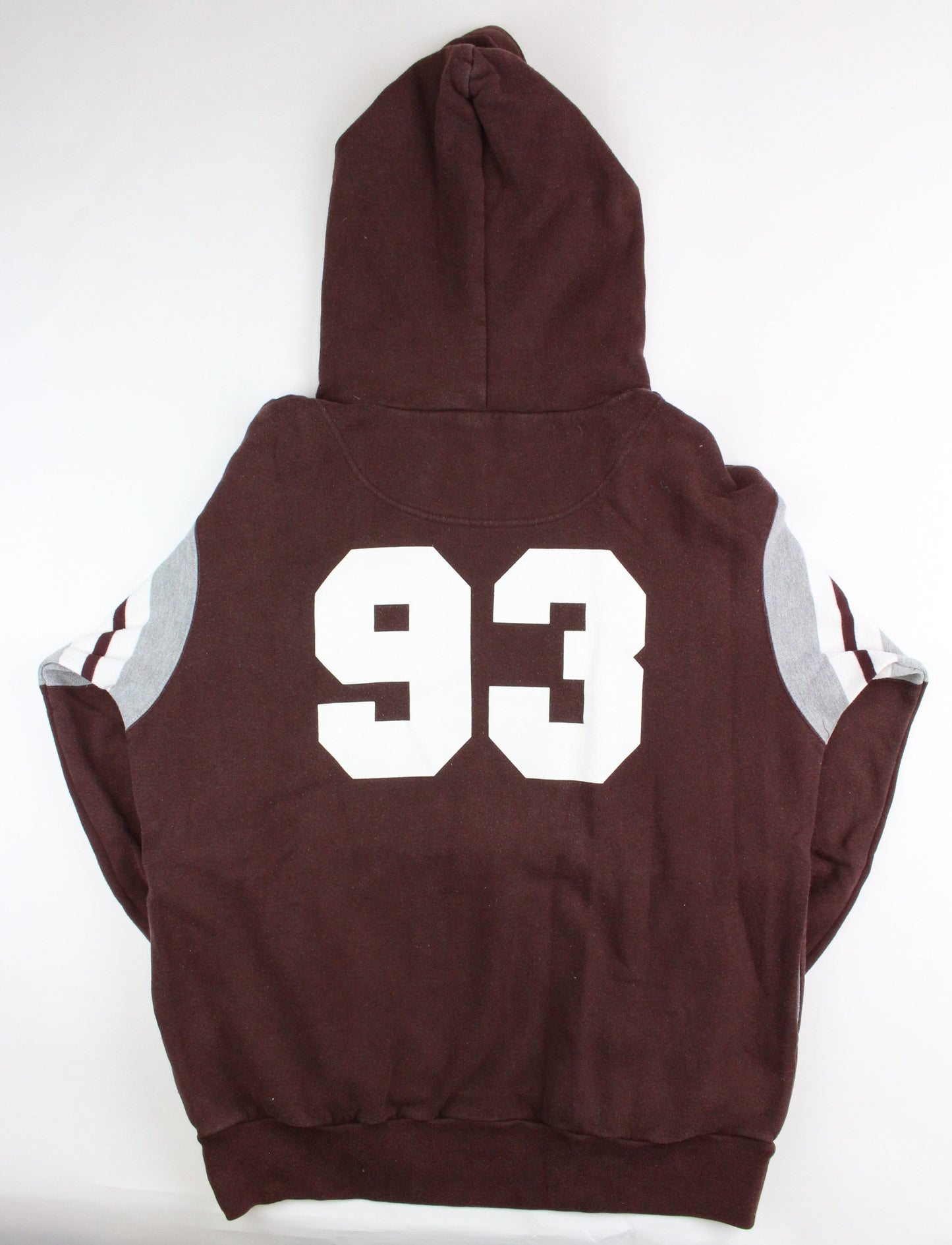 Bape Grey Text 93 Hoodie Brown - SaruGeneral