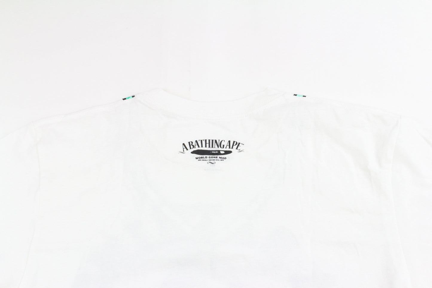Bape Members Only Lanyard College Logo Tee White - SaruGeneral
