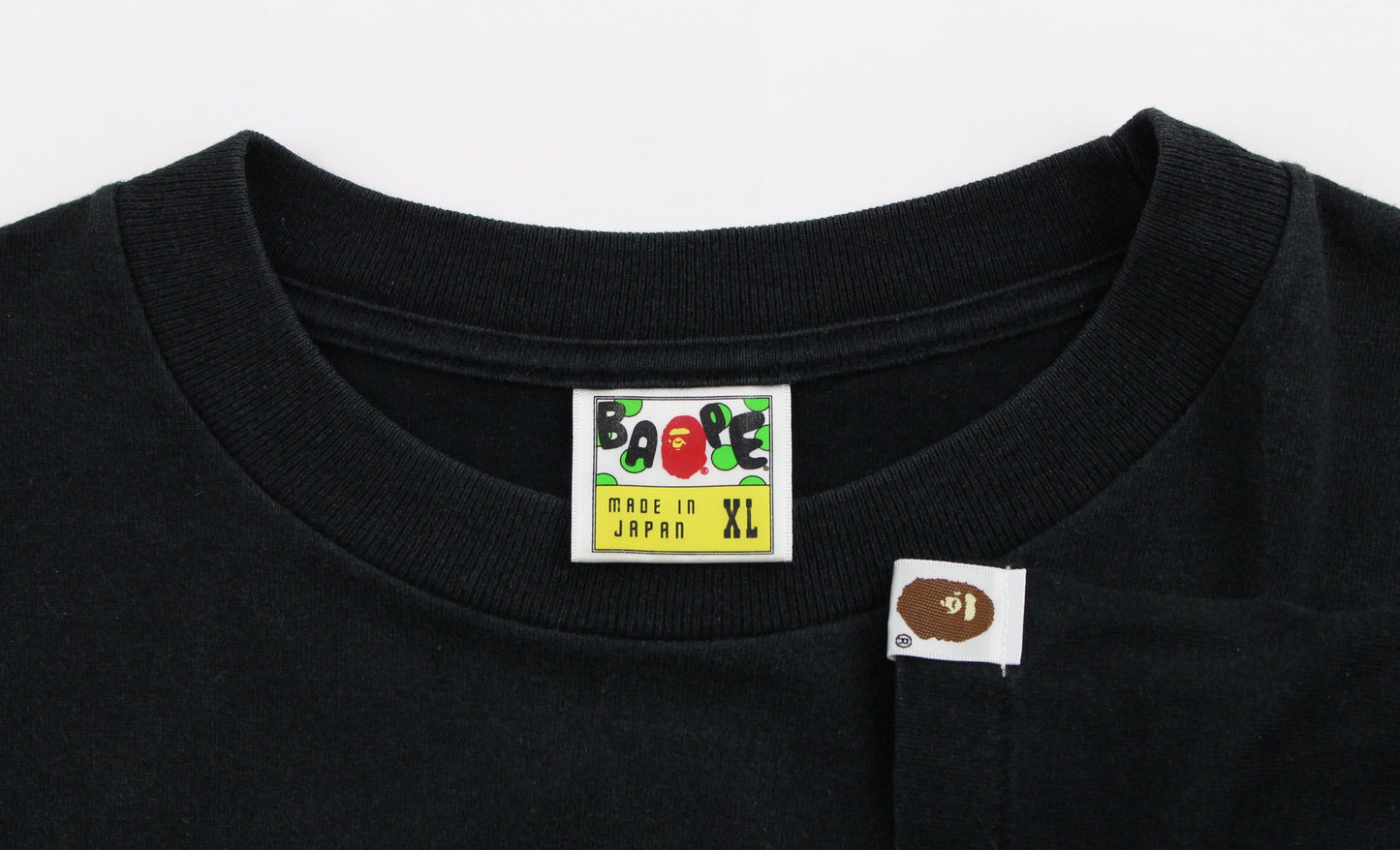 Bape Milo Sleeping original Big Ape logo Tee Black - SaruGeneral