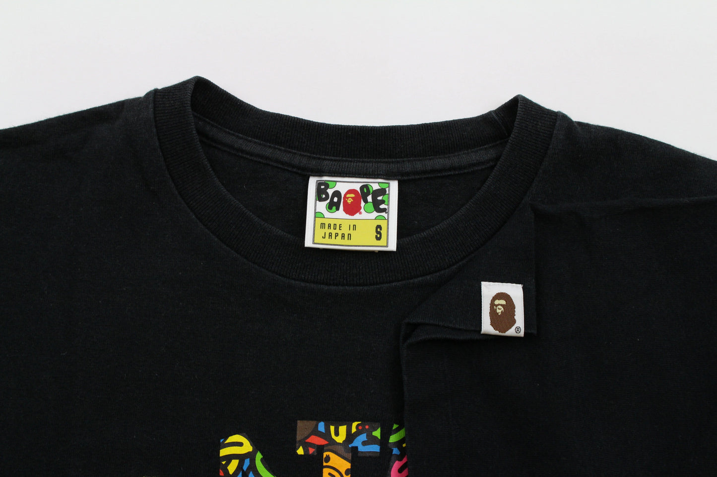 Bape Milo banana College Logo Tee Black - SaruGeneral