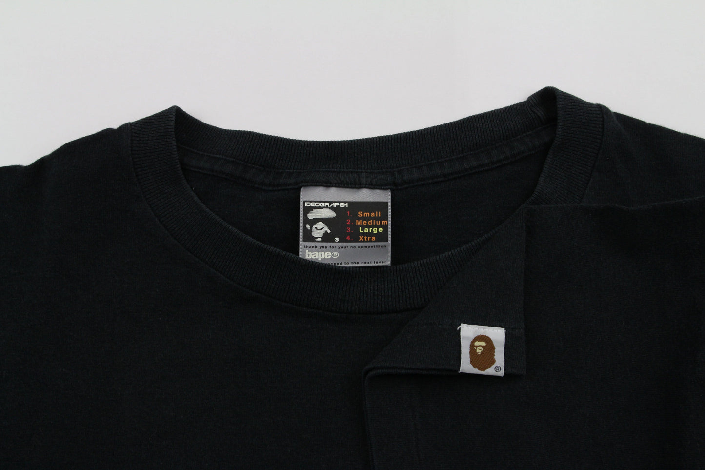 Bape Multicamo White College Logo Tee Black - SaruGeneral