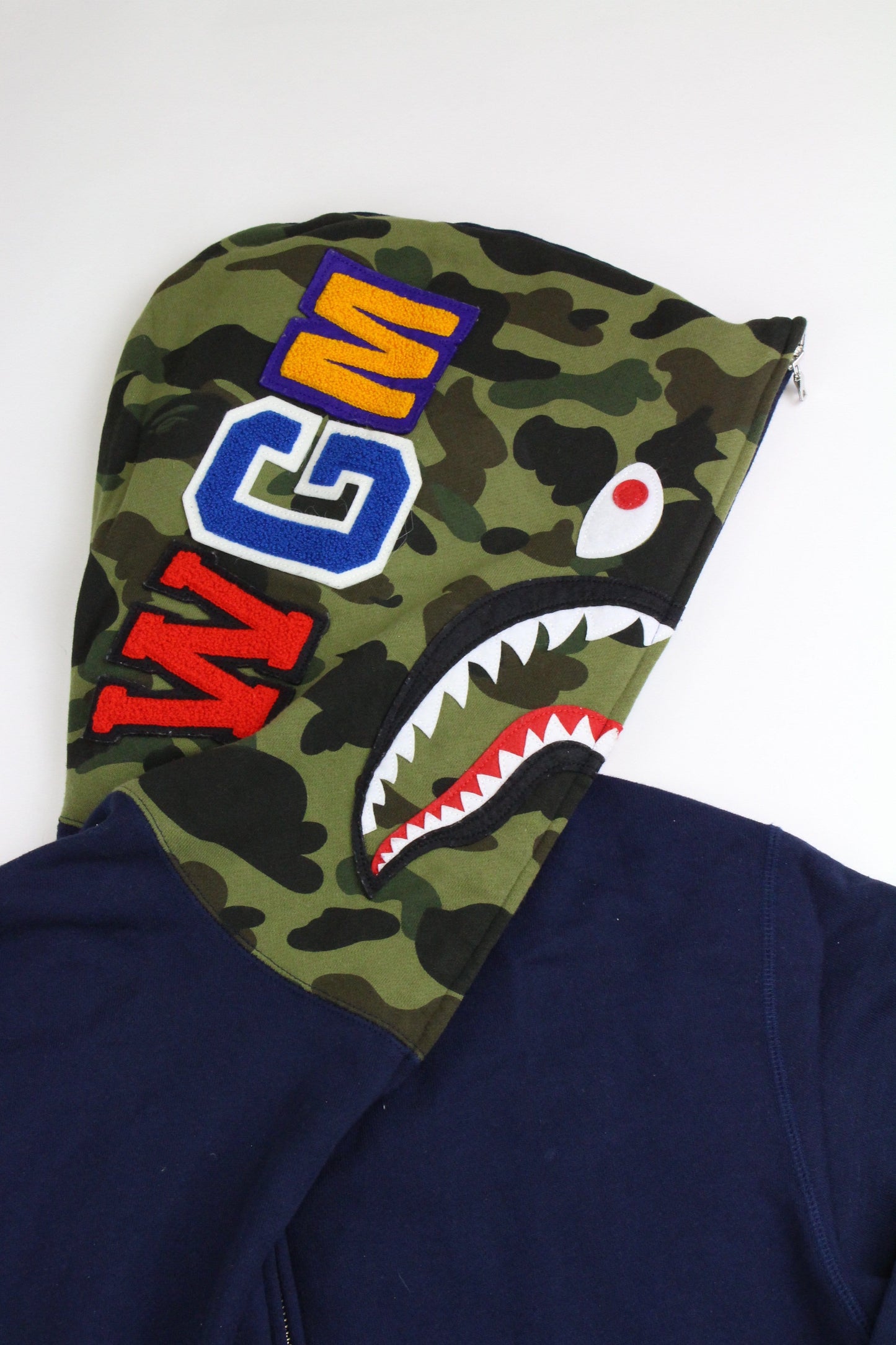 Bape Navy Half Face 1st Green Camo Shark - SaruGeneral