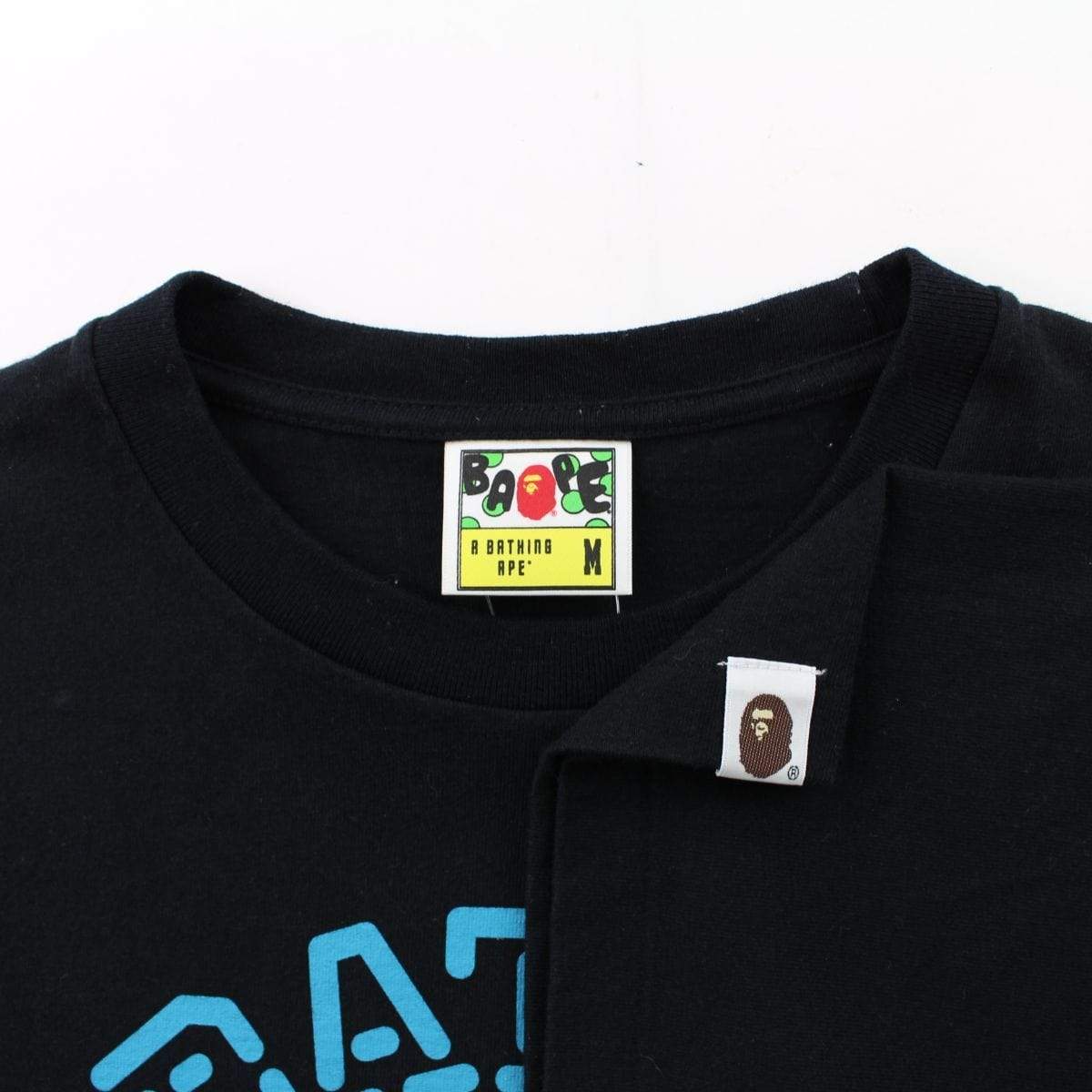 Bape Neon sta College Logo Tee Black - SaruGeneral