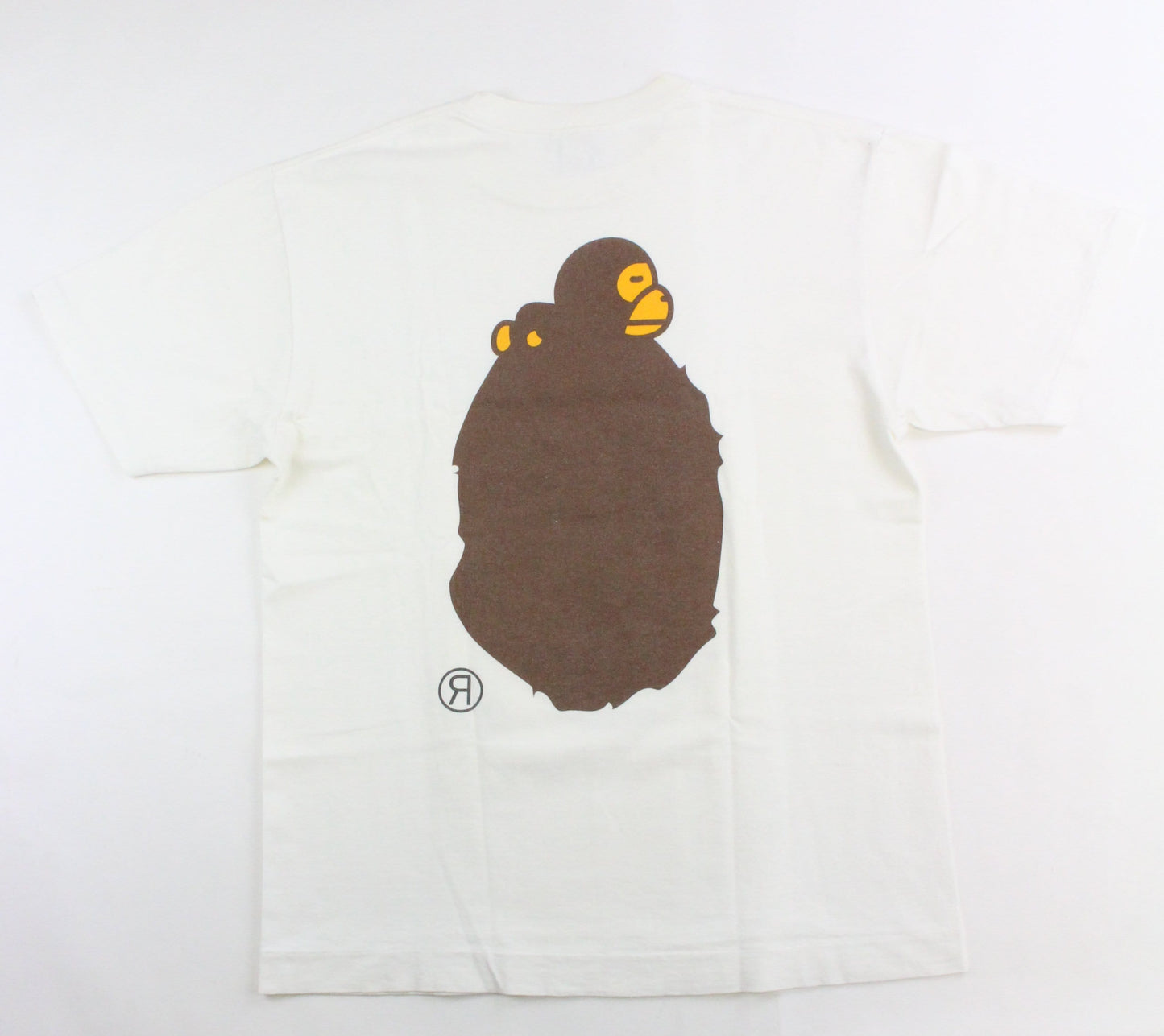 Bape Original Baby Milo Sleeping Big Ape Logo Tee White - SaruGeneral