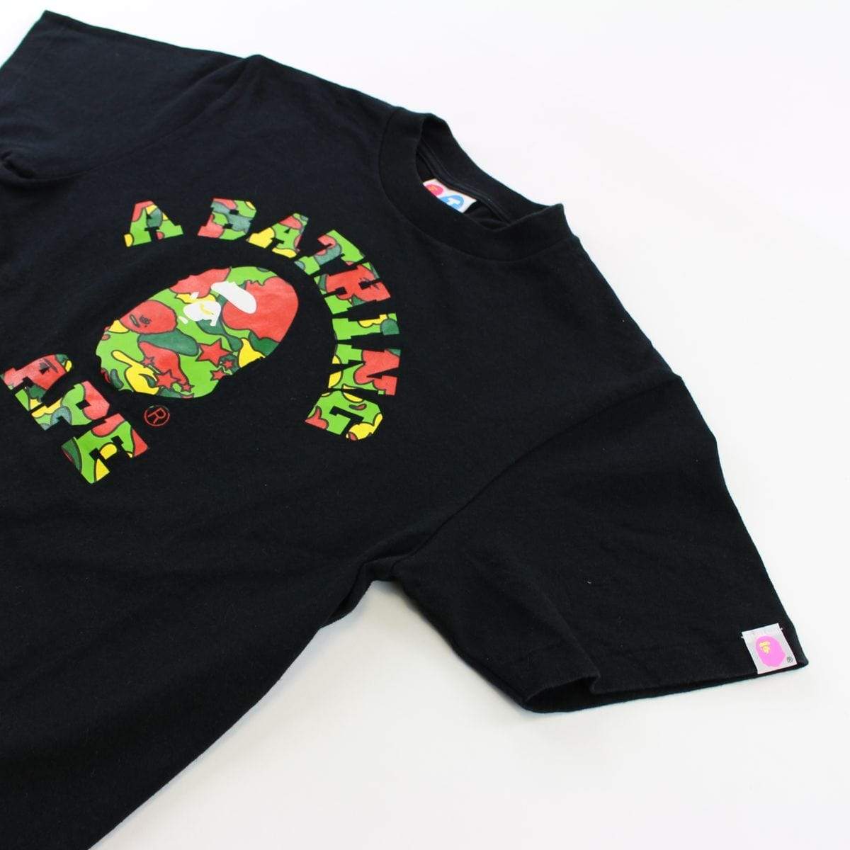 Bape Original Psyche Camo College Logo Tee Black - SaruGeneral