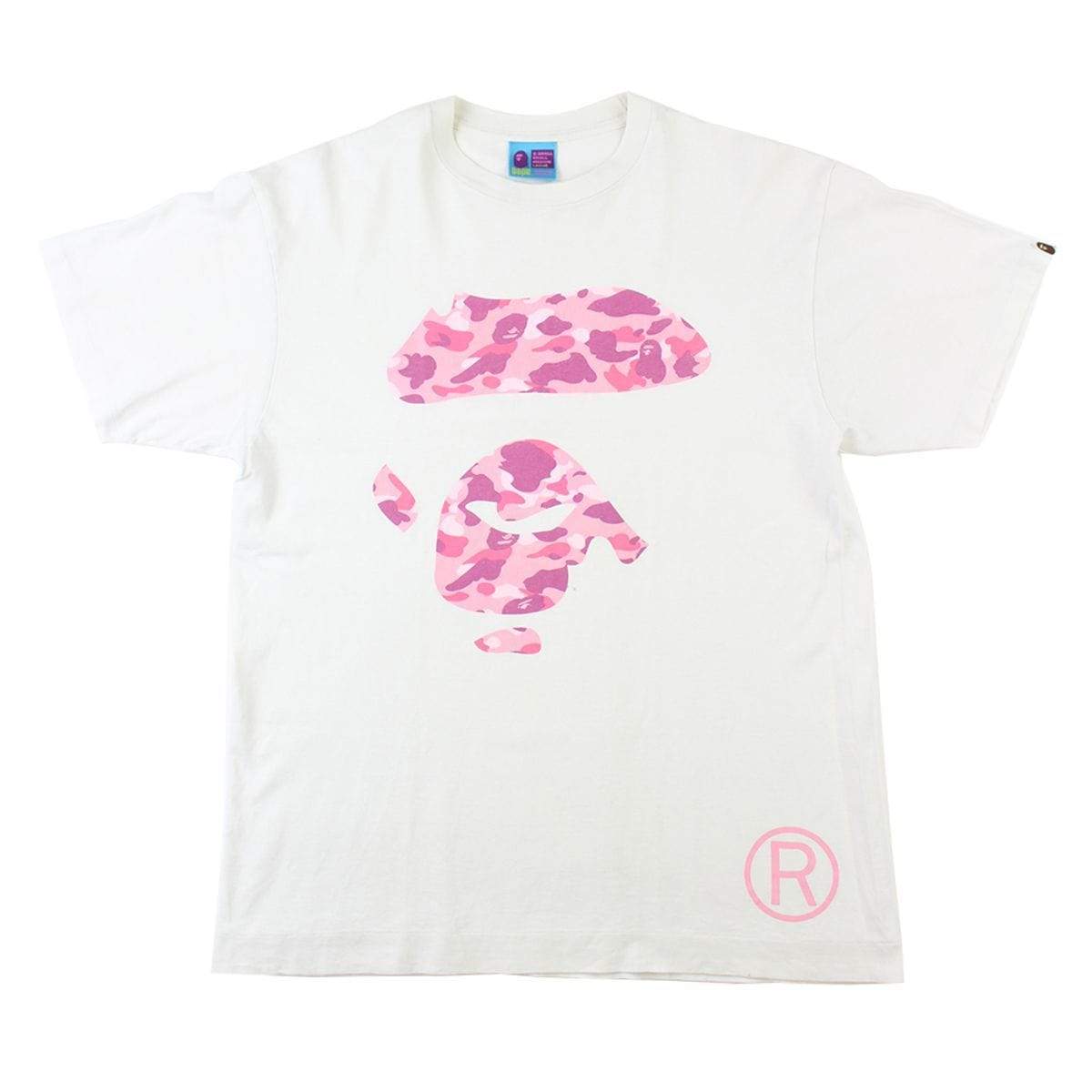 APE BAPE BE@RBRICK PINK CAMO tシャツ L 白 Bape Pink Camo Ape Face Tee White – SARUGENERAL