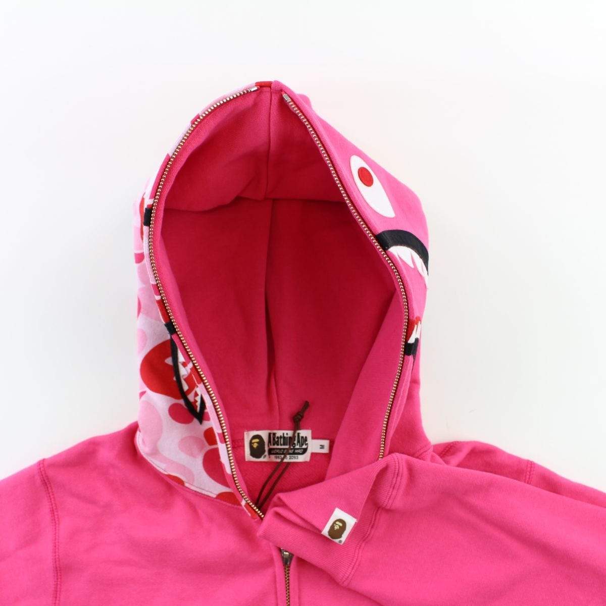 Bape Pink Camo Baby Milo Shark Full Zip Hoodie - SaruGeneral