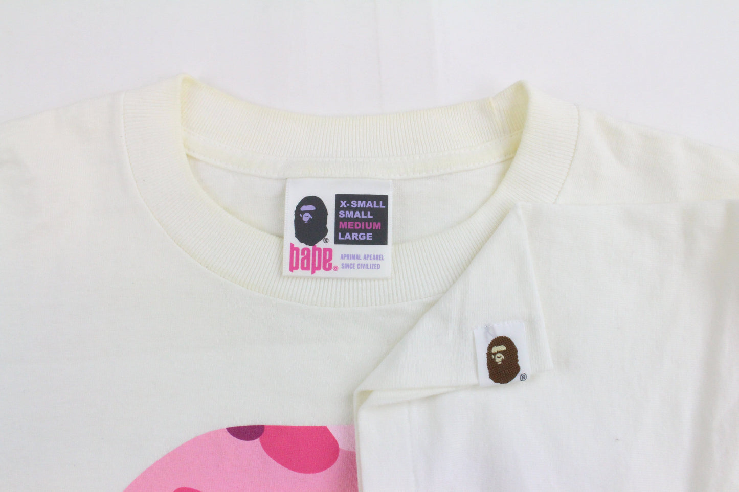 Bape Pink Camo Big Ape Tee White - SaruGeneral