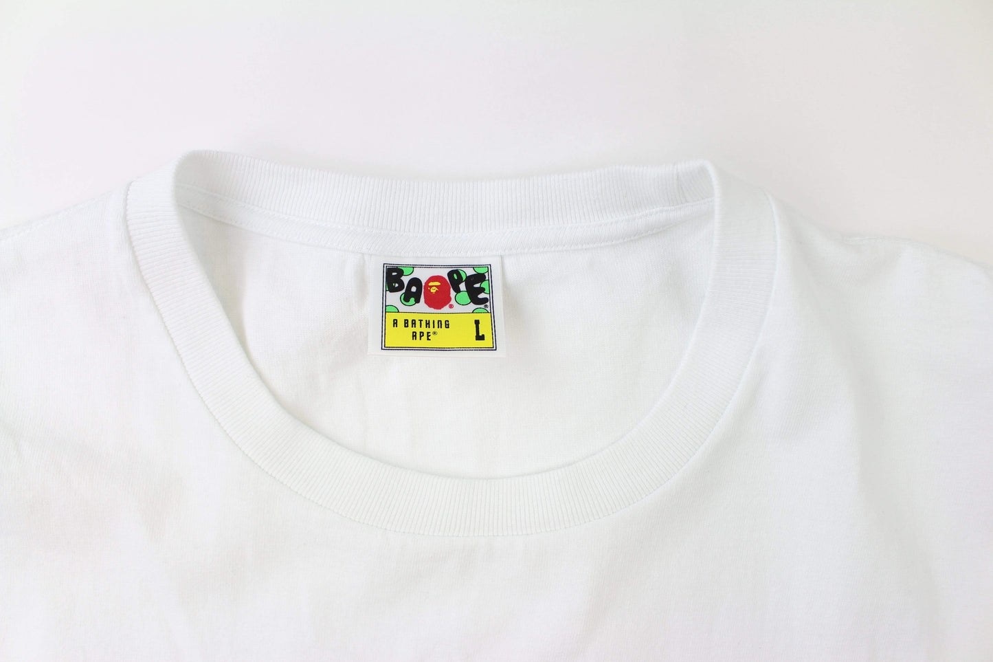 Bape Pink Flame Camo College Logo Tee White - SaruGeneral
