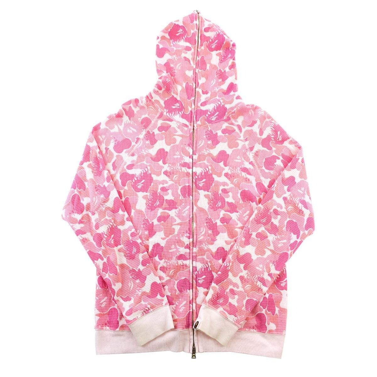 Bape Pink Flame Camo Full Zip Hoodie
