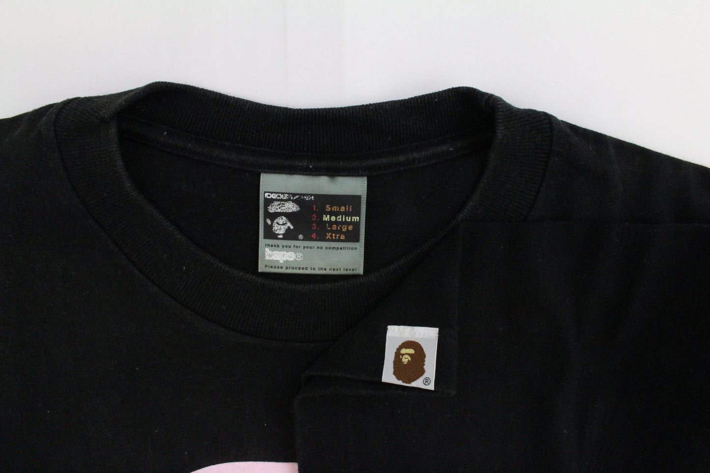 Bape Pink Gradient Big Ape Tee Black - SaruGeneral