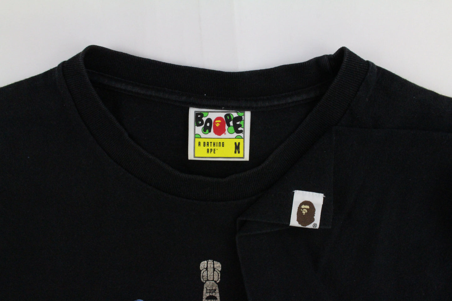 Bape Plaid Shark Face Baby Milo Tee Black - SaruGeneral