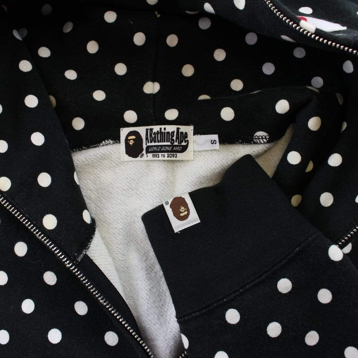 Bape Polkadot Shark Hoodie Full Zip Black - SaruGeneral