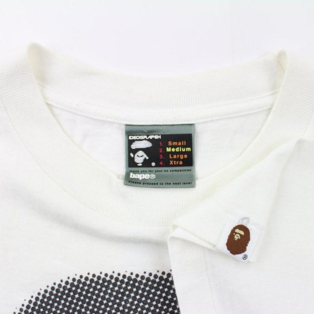 Bape Motion Polka Angry Big Ape Logo Tee White - SaruGeneral