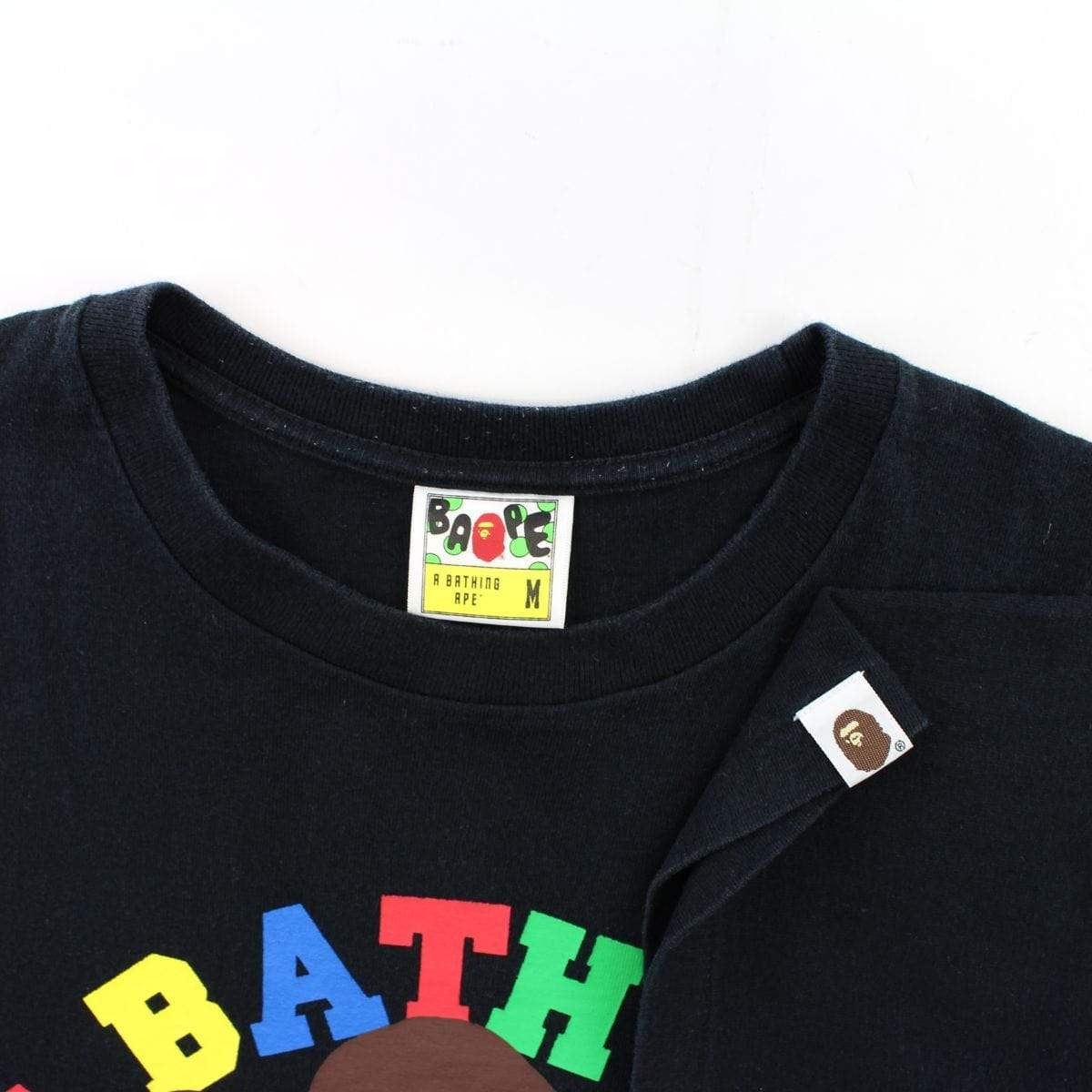Bape Primary Colours Baby Milo College Logo Tee Black - SaruGeneral