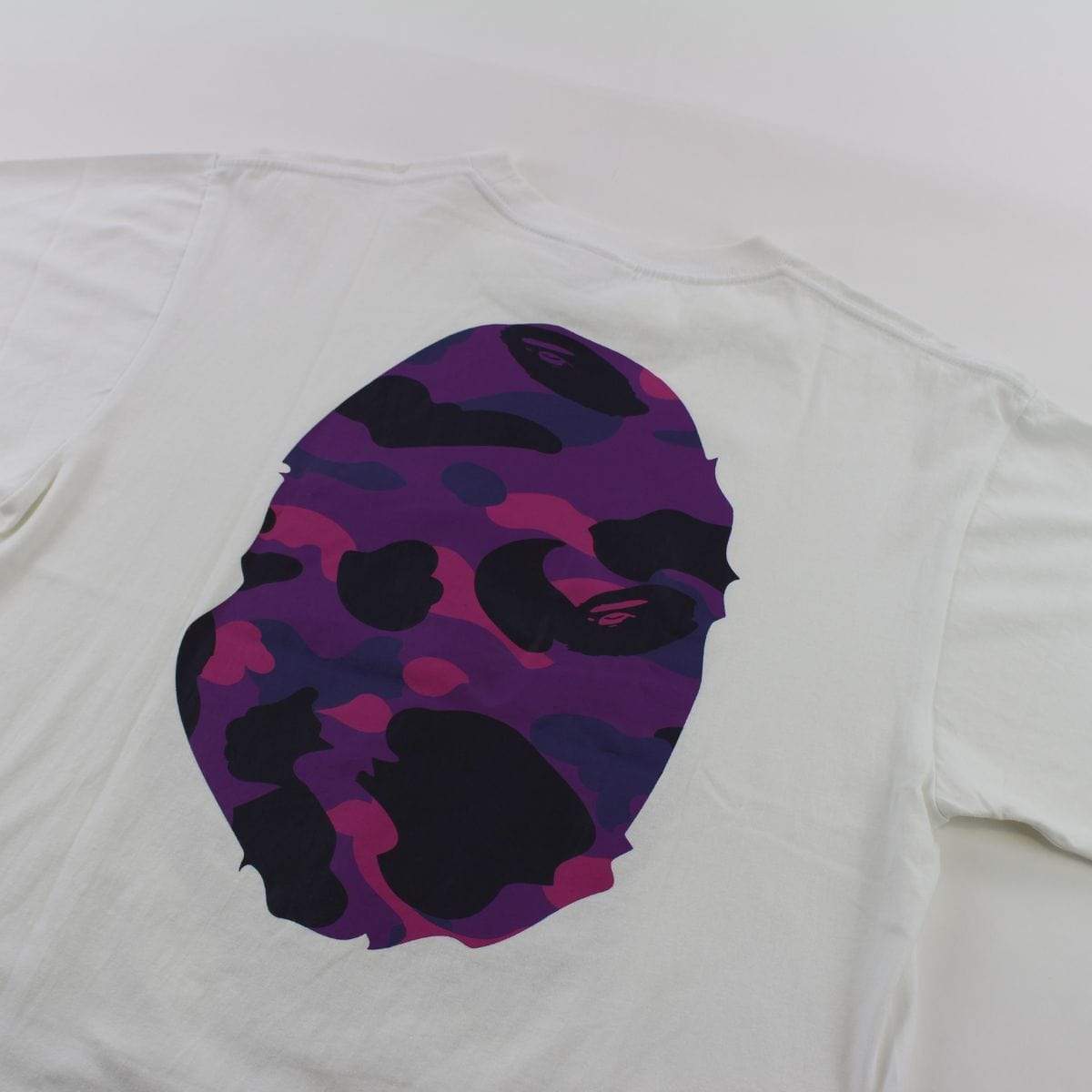 Bape Purple Camo Big Ape Tee White - SaruGeneral