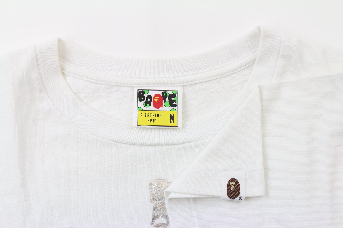 Bape Purple Camo Shark Face Tee White - SaruGeneral