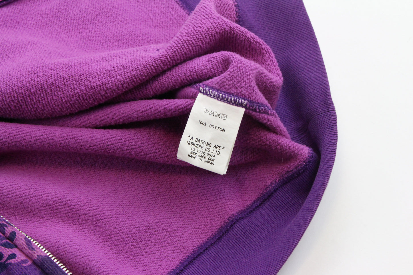 Bape Purple Flame Camo Full Zip Hoodie - SaruGeneral
