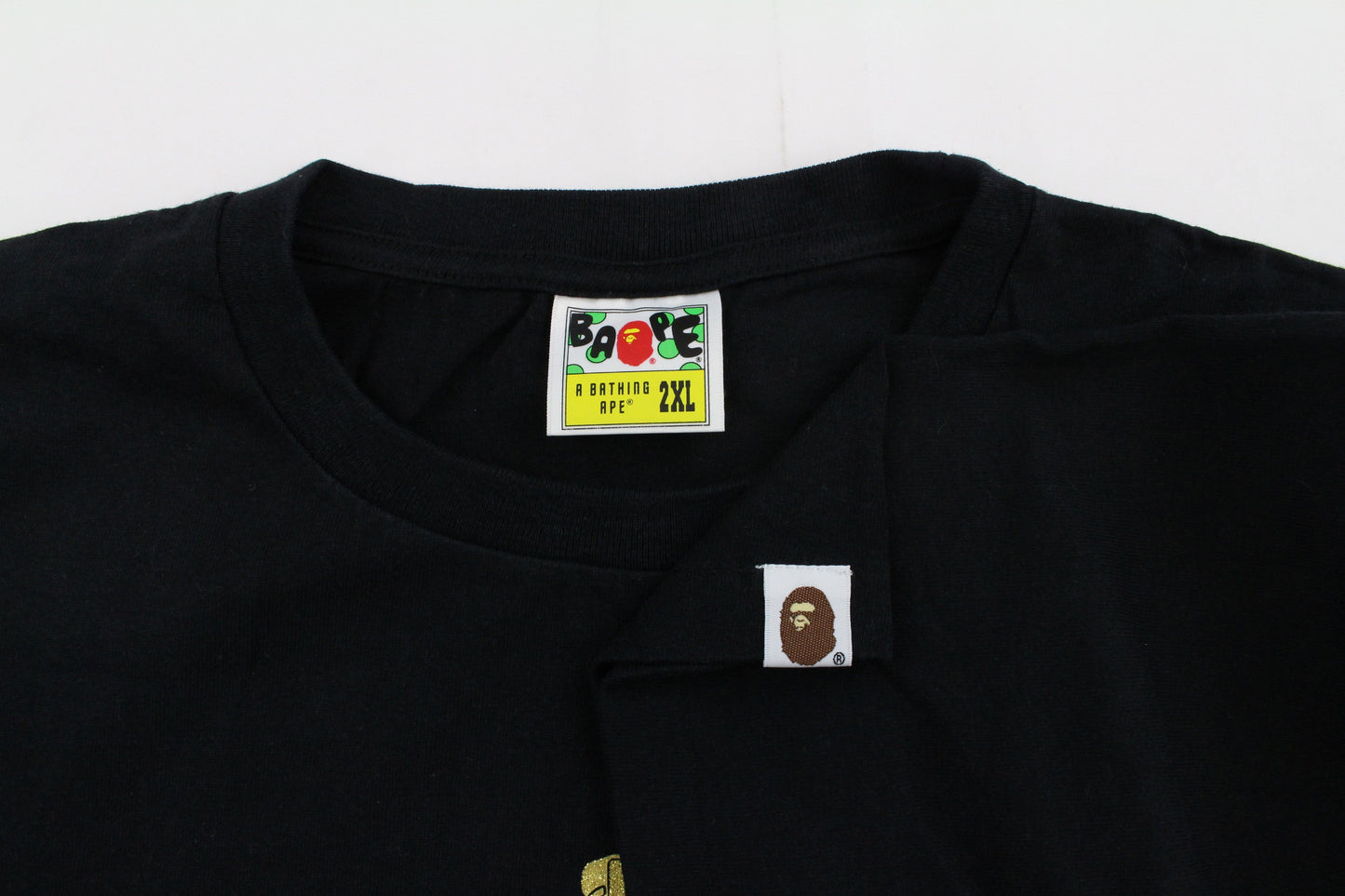 Bape Purple Foil Shark Face Tee Black - SaruGeneral