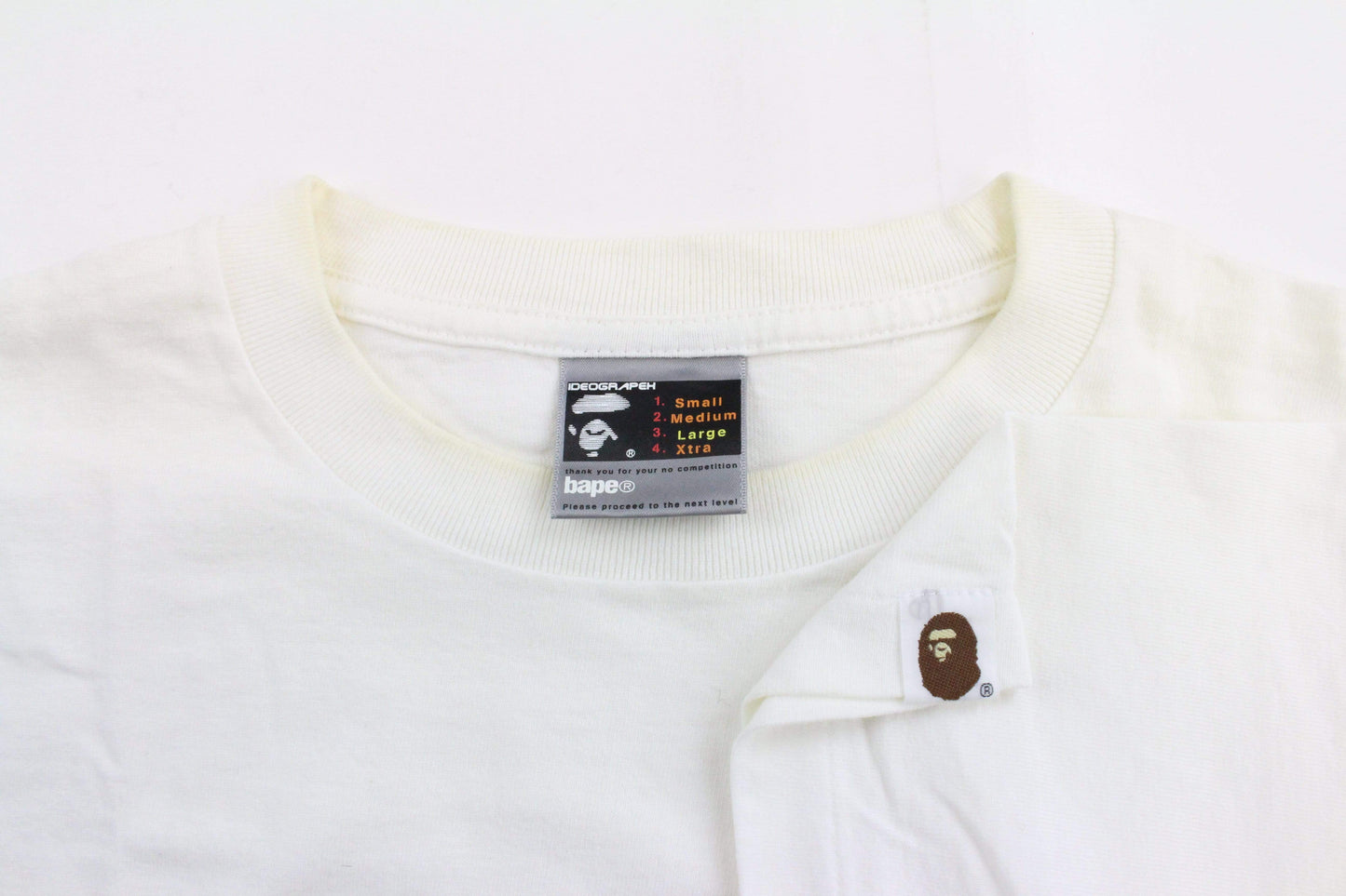 Bape Rainbow Text Ape Tee White - SaruGeneral
