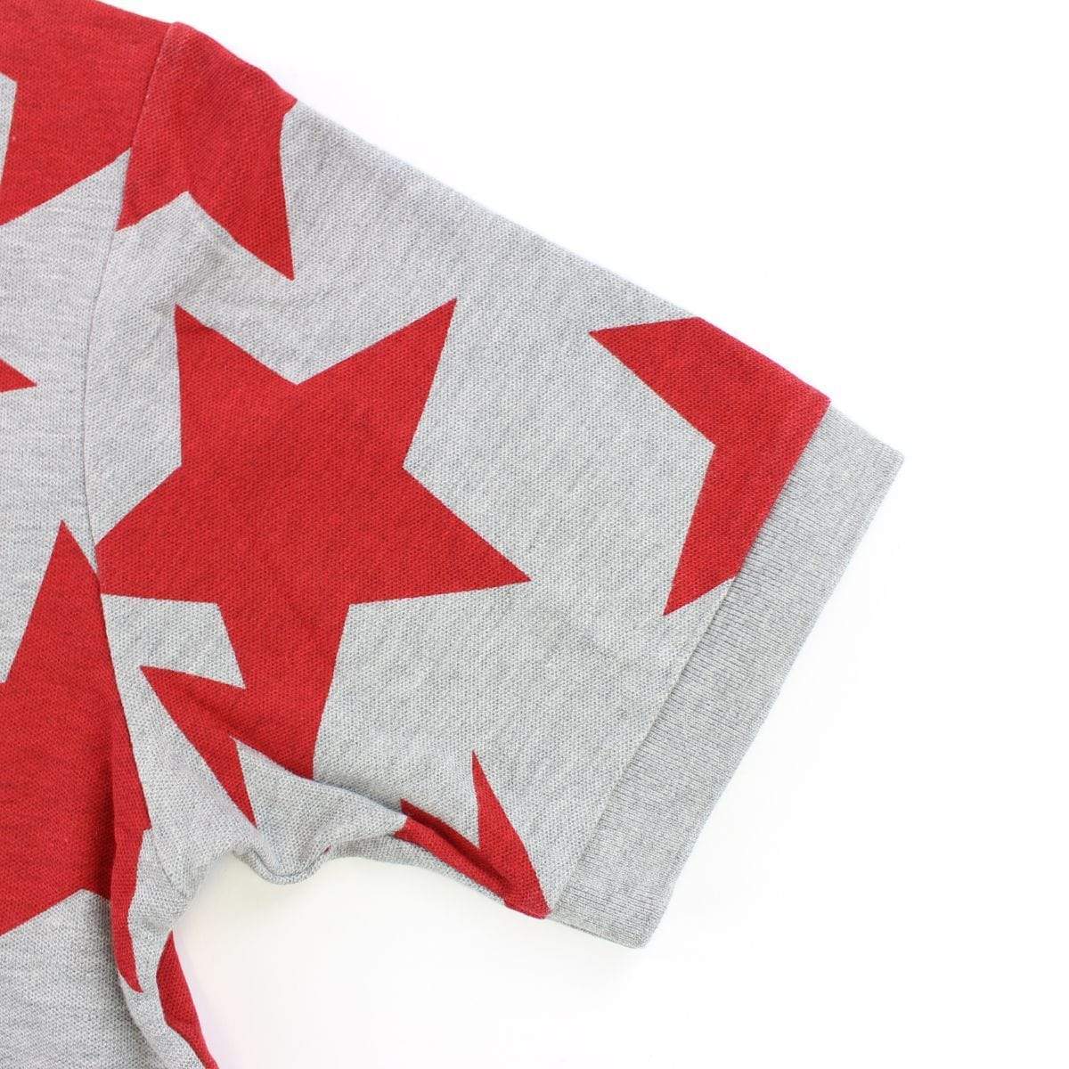 Bape Red Bapesta Allover Polo Grey - SaruGeneral