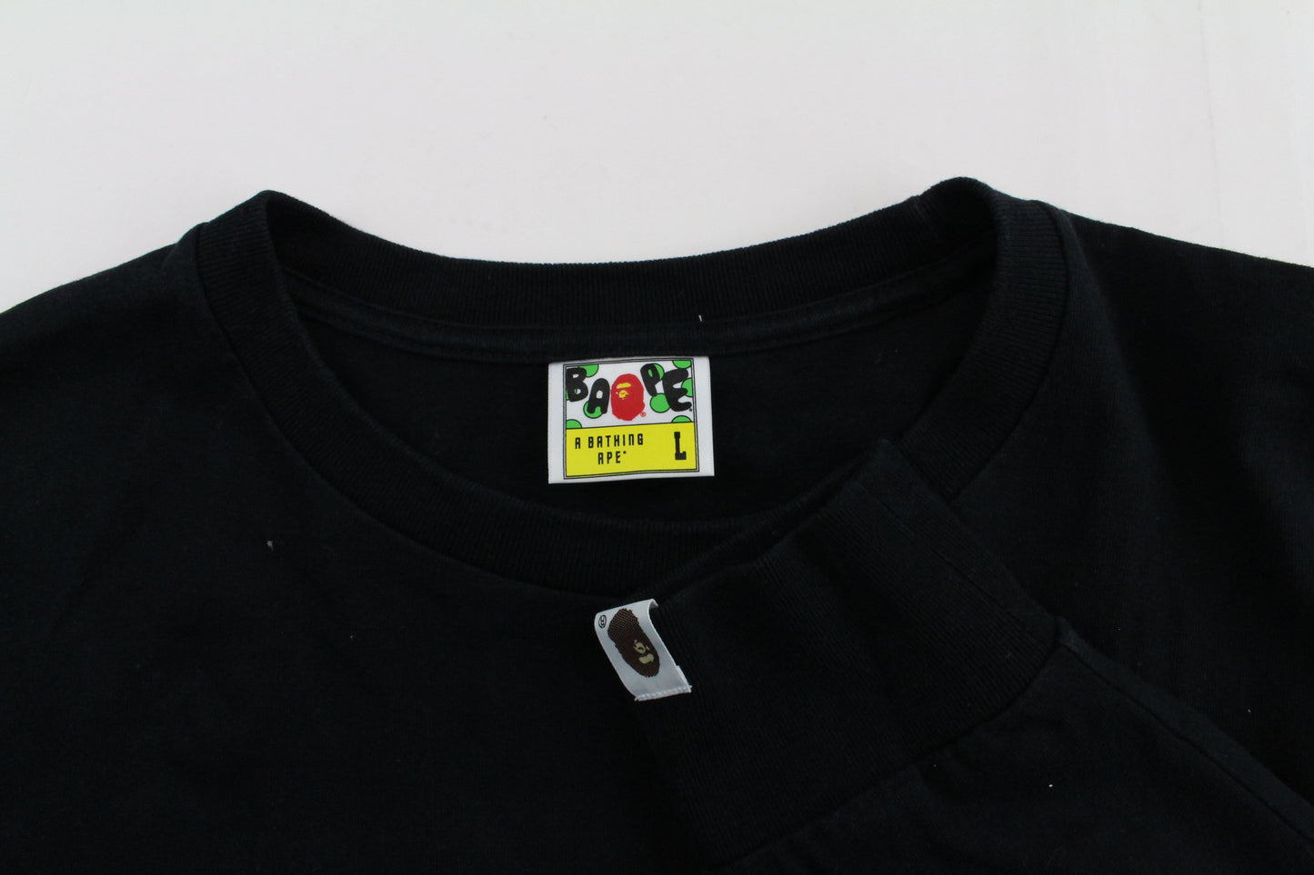 Bape neon Camo White side Big Ape Logo LS Black - SaruGeneral