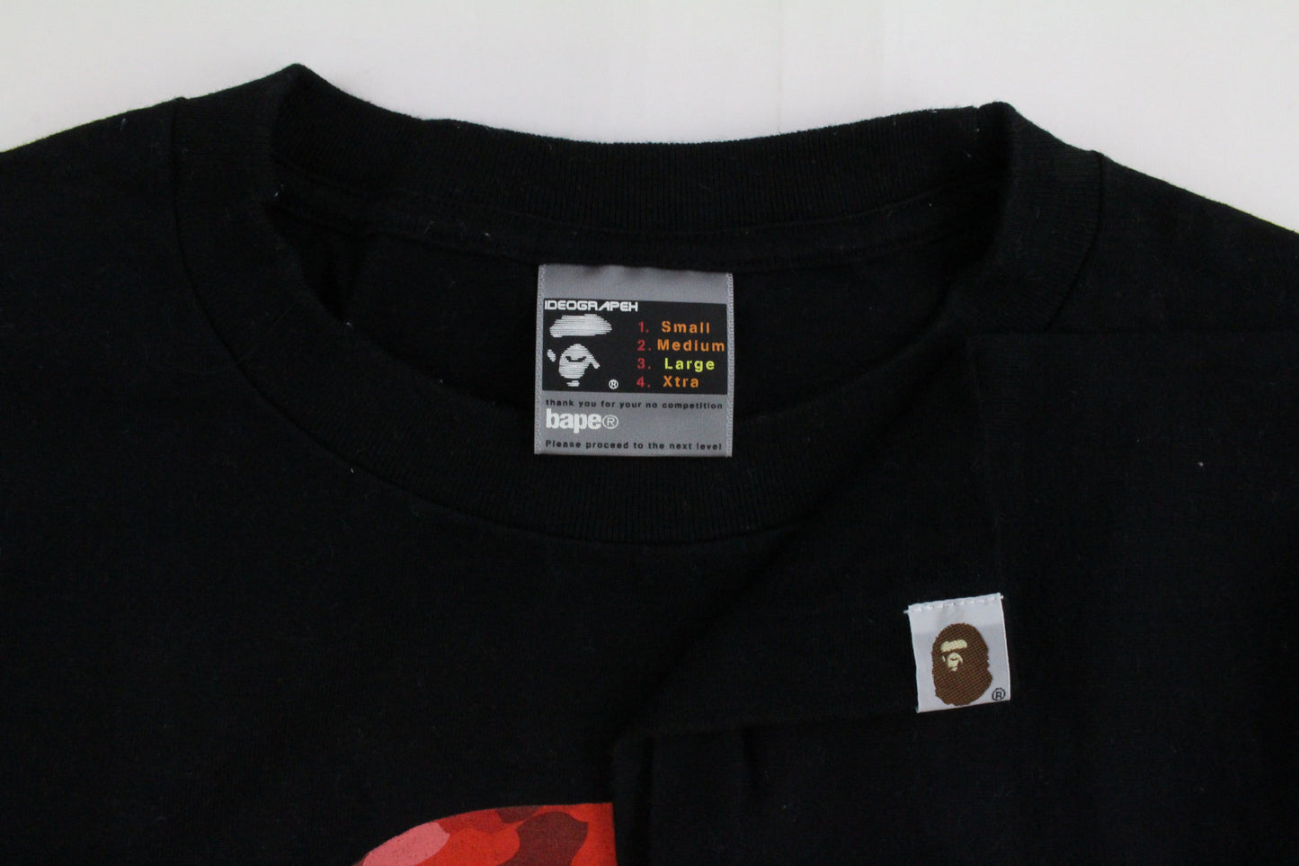 Bape Red Camo Big Ape Tee Black - SaruGeneral