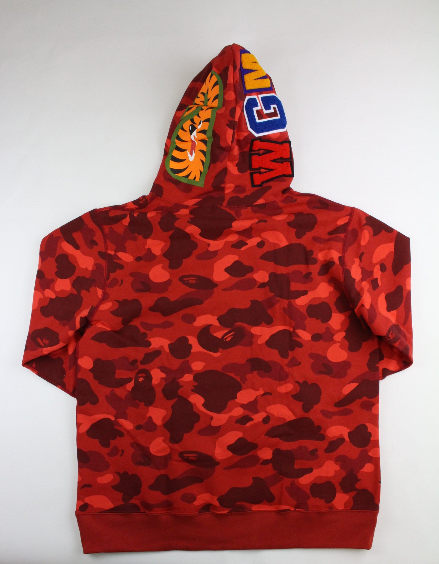 Bape Red Camo Pullover Shark Hoodie Red - SaruGeneral