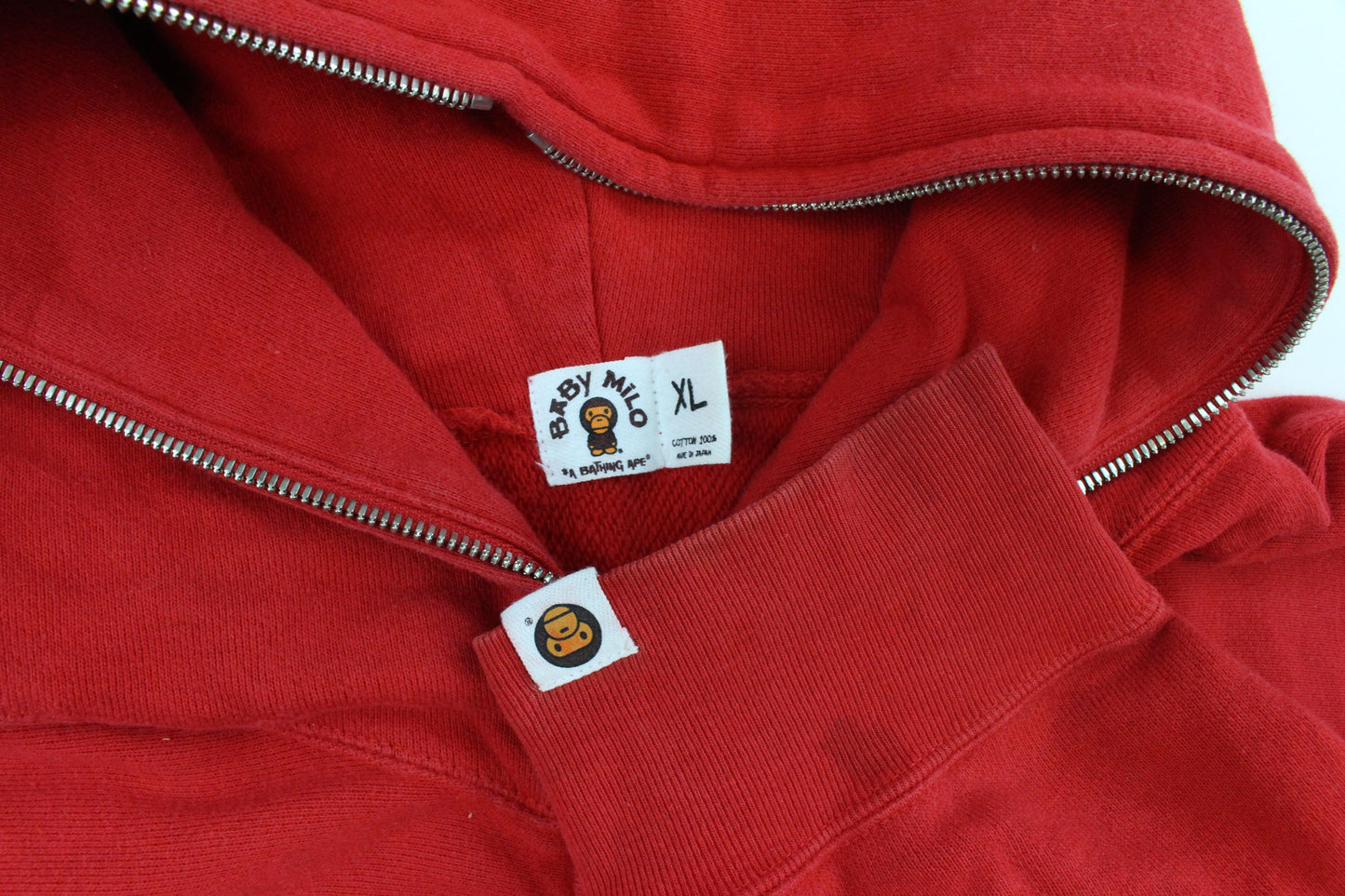 Bape Sleeping Milo Big Ape Hoodie Red - SaruGeneral