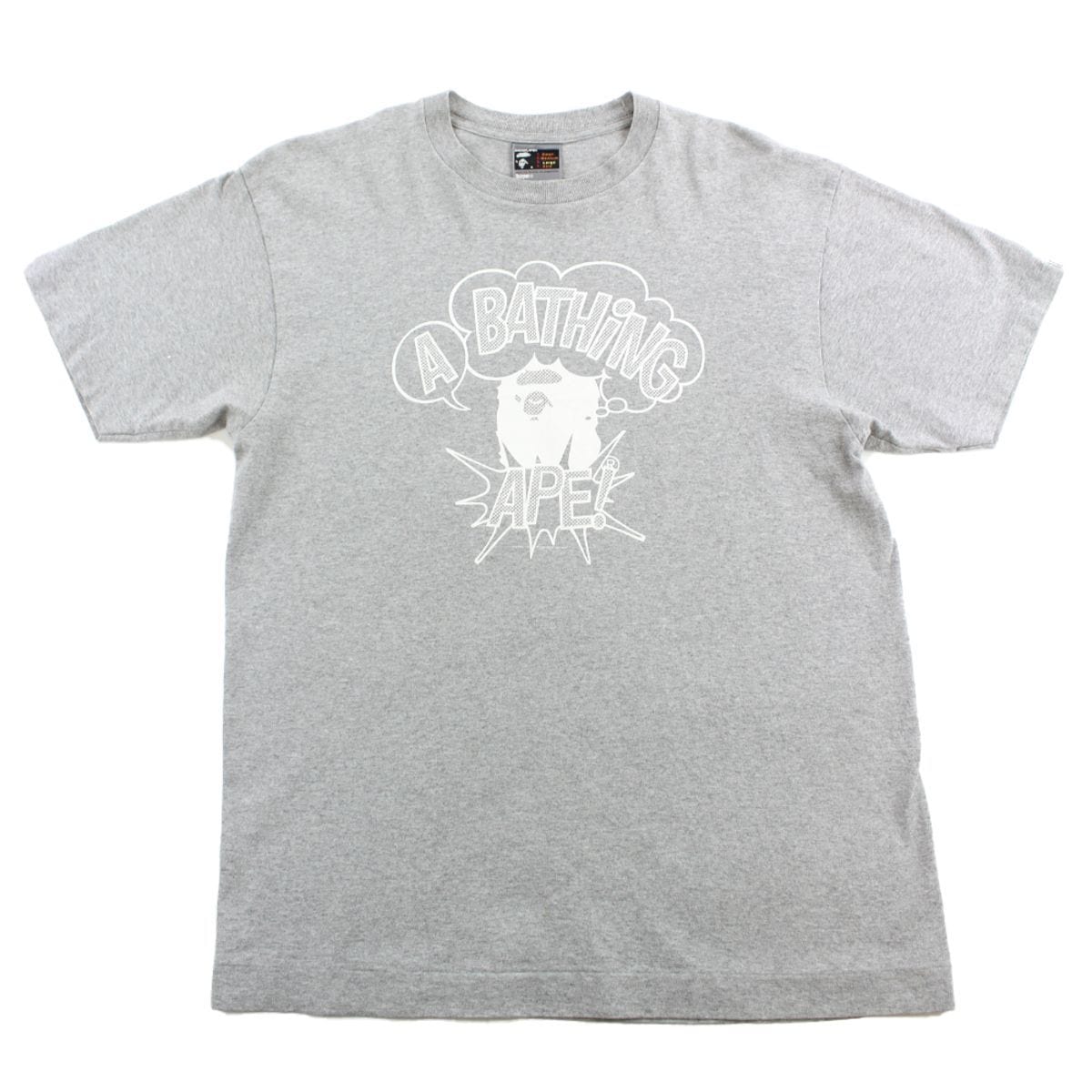 Bape Speech Bubble College Logo Tee Grey - SaruGeneral