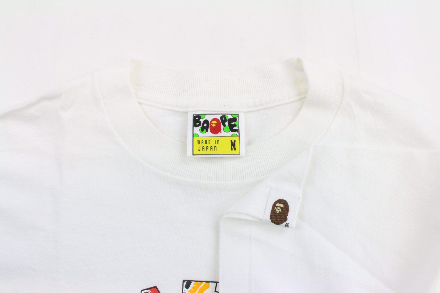 Bape Sticker bomb College Logo Tee White - SaruGeneral