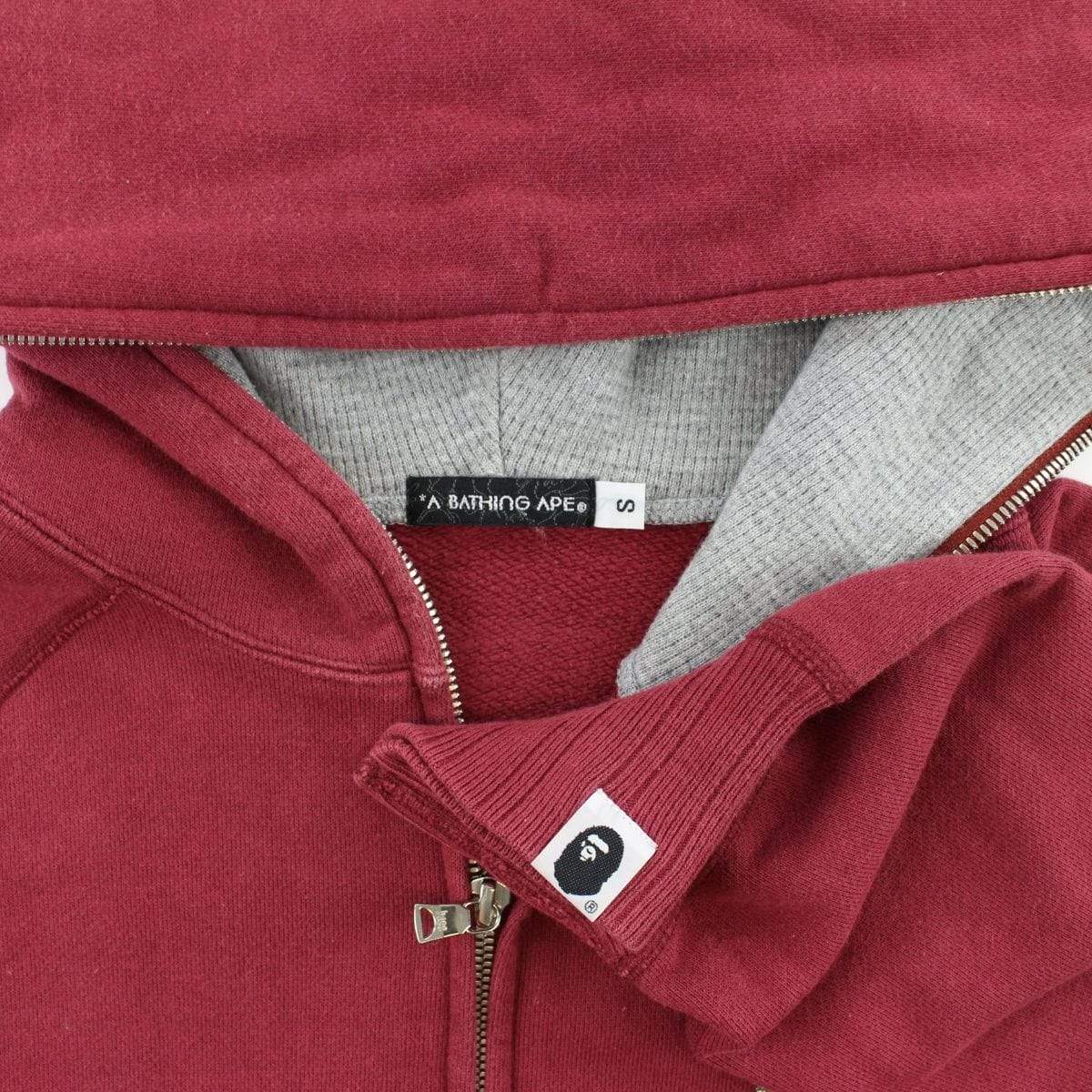 Bape Swarovski Big Ape Logo Full Zip Hoodie Red - SaruGeneral