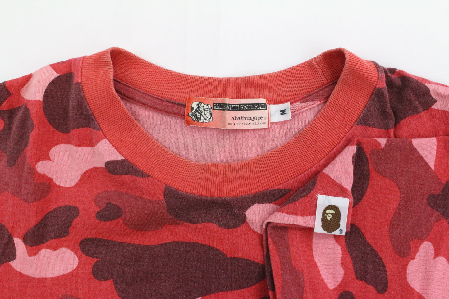 Bape Text Red Camo Tee - SaruGeneral