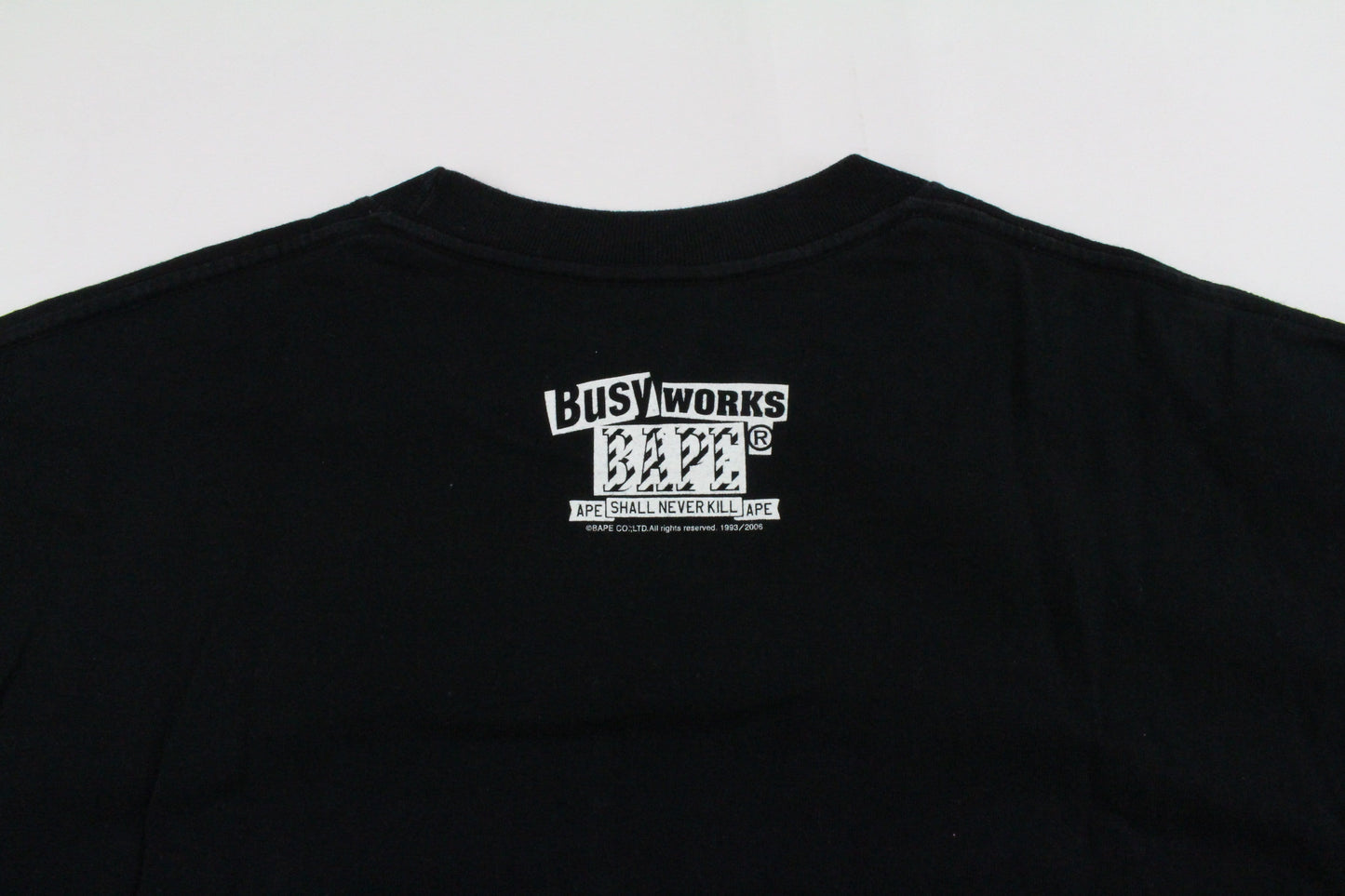 Bape white sex pistols College Logo Tee Black - SaruGeneral