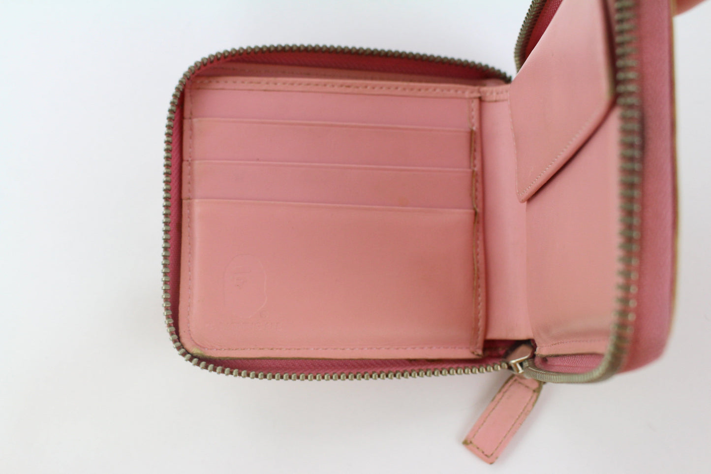 Bape abc pink camo leather wallet - SaruGeneral