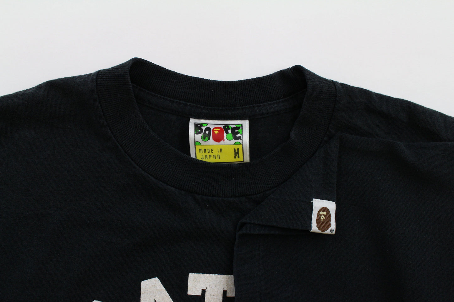 Bape triple Head original College Logo Tee Black - SaruGeneral
