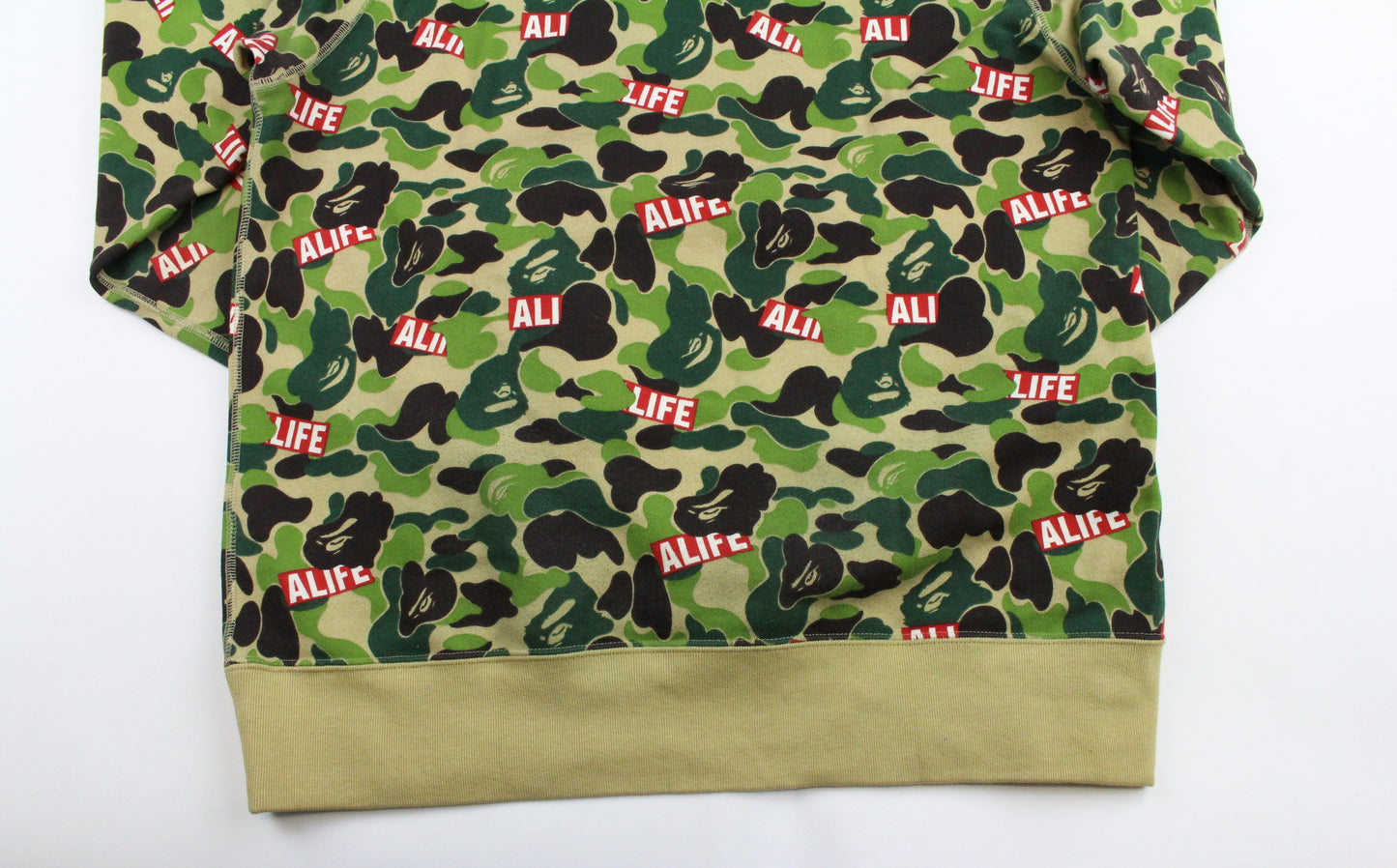 Bape x ALIFE Green Camo Shark Hoodie - SaruGeneral