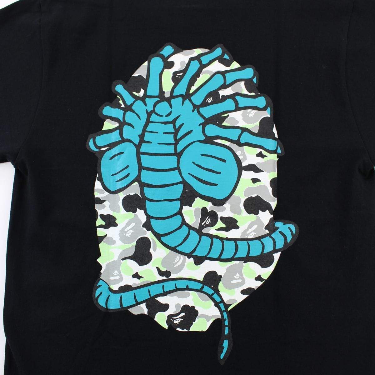 Bape x Alien Big Ape Logo Tee Black - SaruGeneral