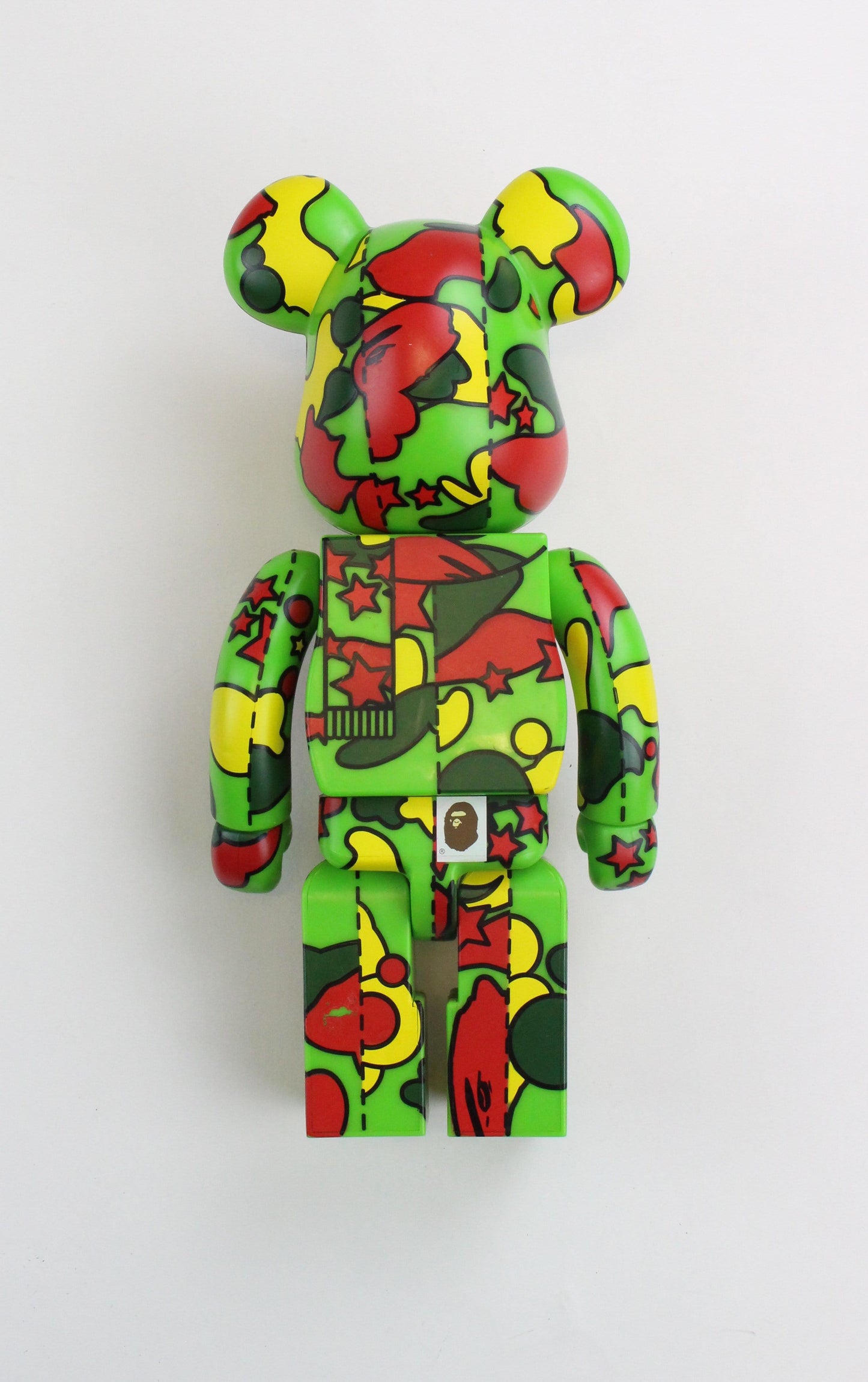 Bape x Bearbrick Green Psyche Camo 400% - SaruGeneral