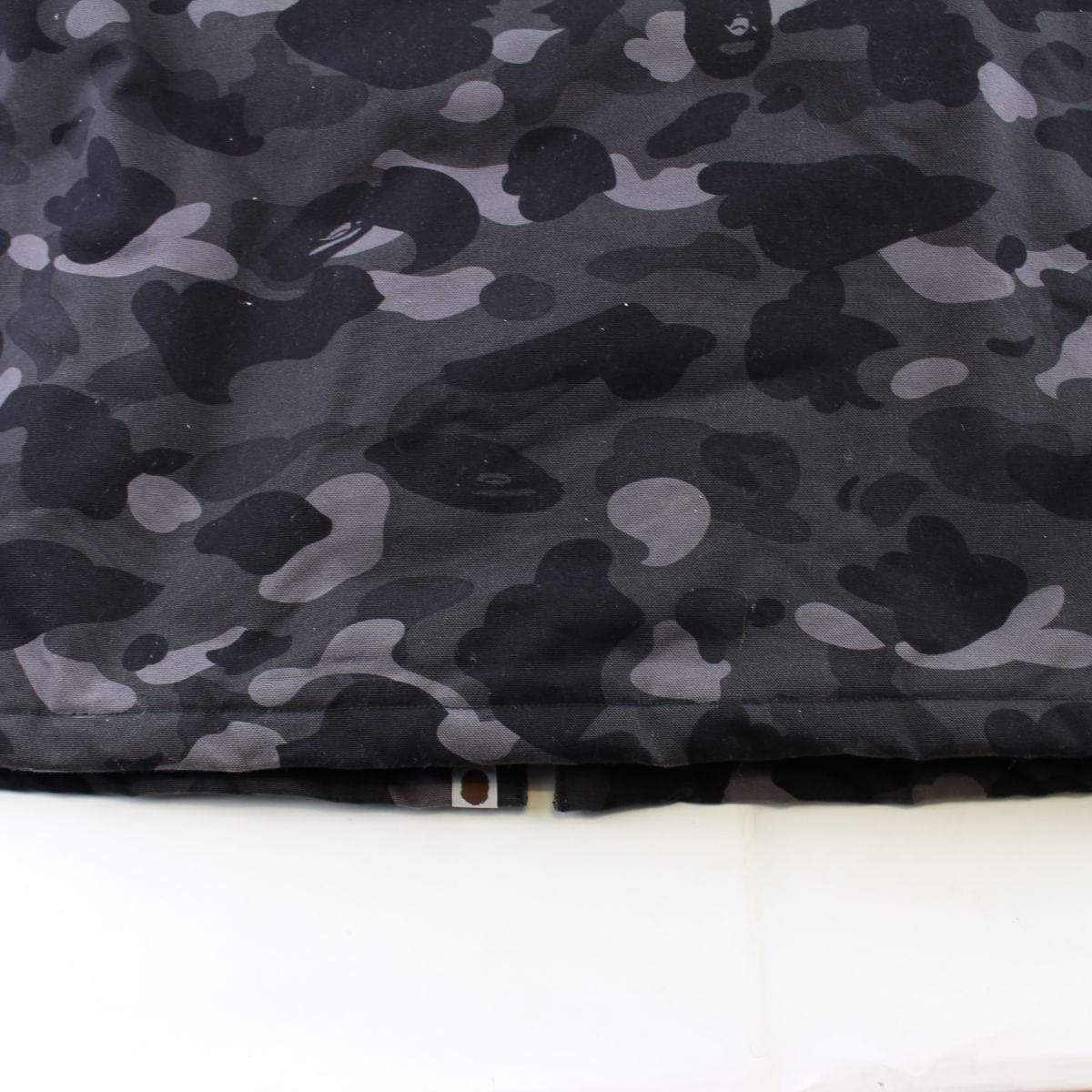 Bape x Carhartt Black Camo Fur Down Parka - SaruGeneral
