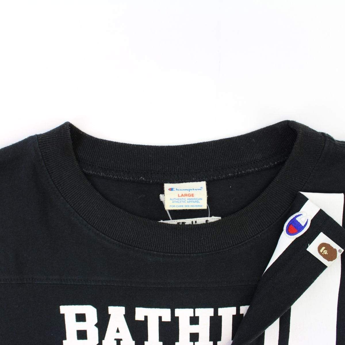 Bape x Champion 93 Tee Black - SaruGeneral