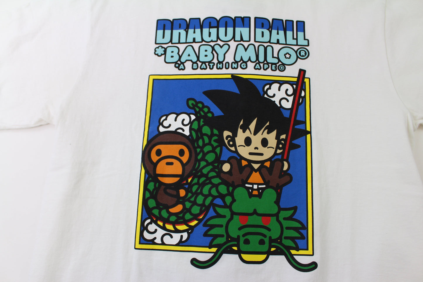 Bape x DBZ Baby Milo Tee White - SaruGeneral