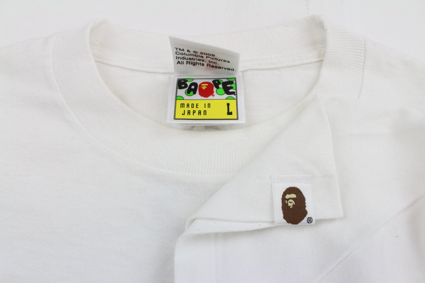 Bape x Ghostbusters Baby Milo Dalorean Tee White - SaruGeneral