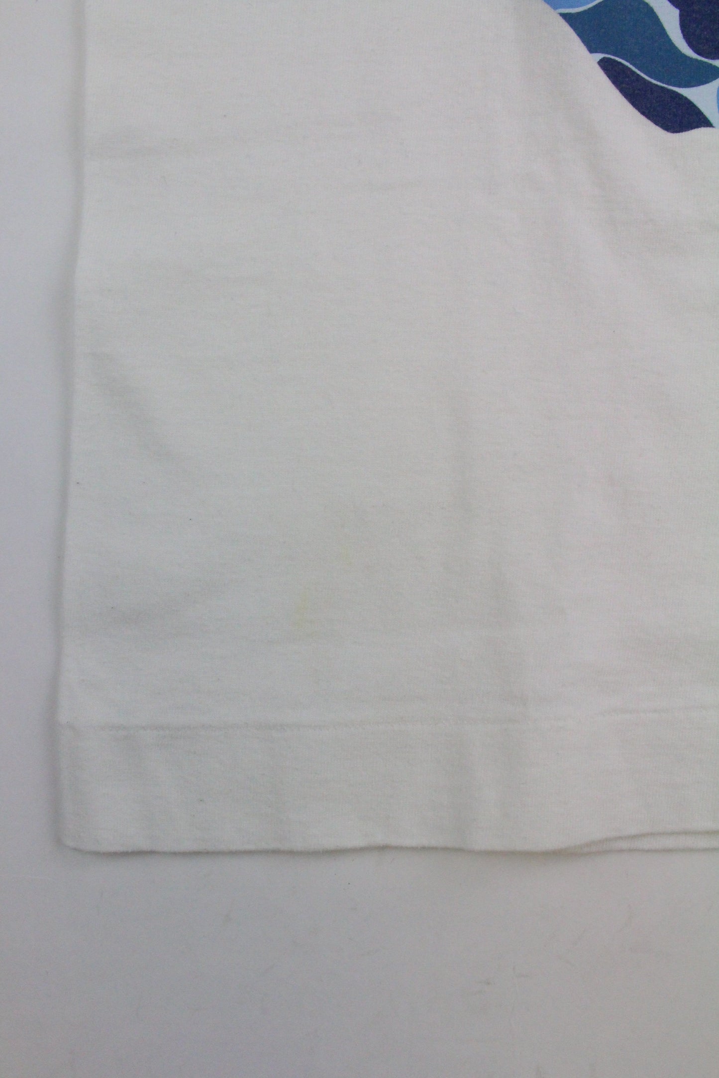 Bape x Kaws ABC Blue Camo Big Ape Logo Tee White - SaruGeneral