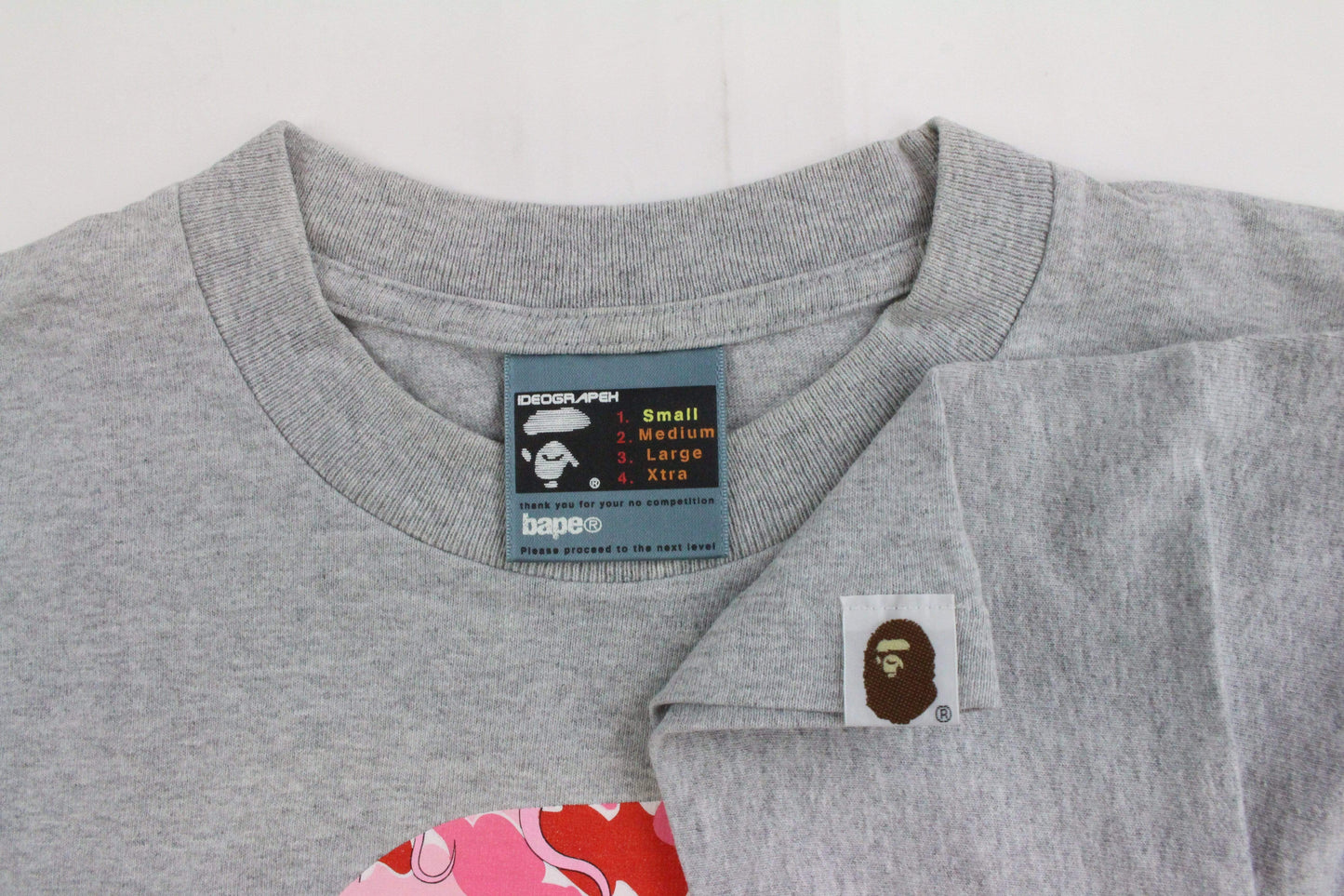 Bape x Kaws ABC Pink Camo Big Ape Tee Grey - SaruGeneral