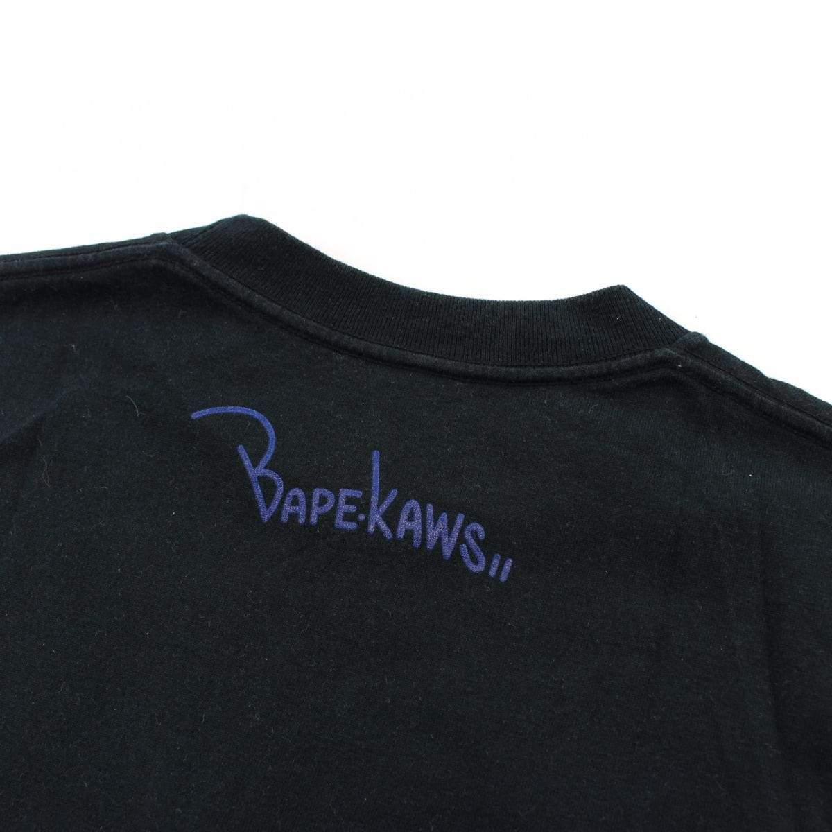 Bape x Kaws Crossbones Logo Tee Black - SaruGeneral