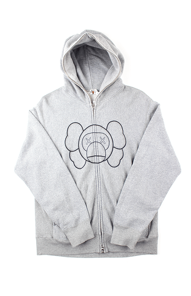 Bape x Kaws Milo Fullzip Hoodie Grey – SARUGENERAL Bape x Kaws Milo Fullzip Hoodie Grey – SARUGENERAL