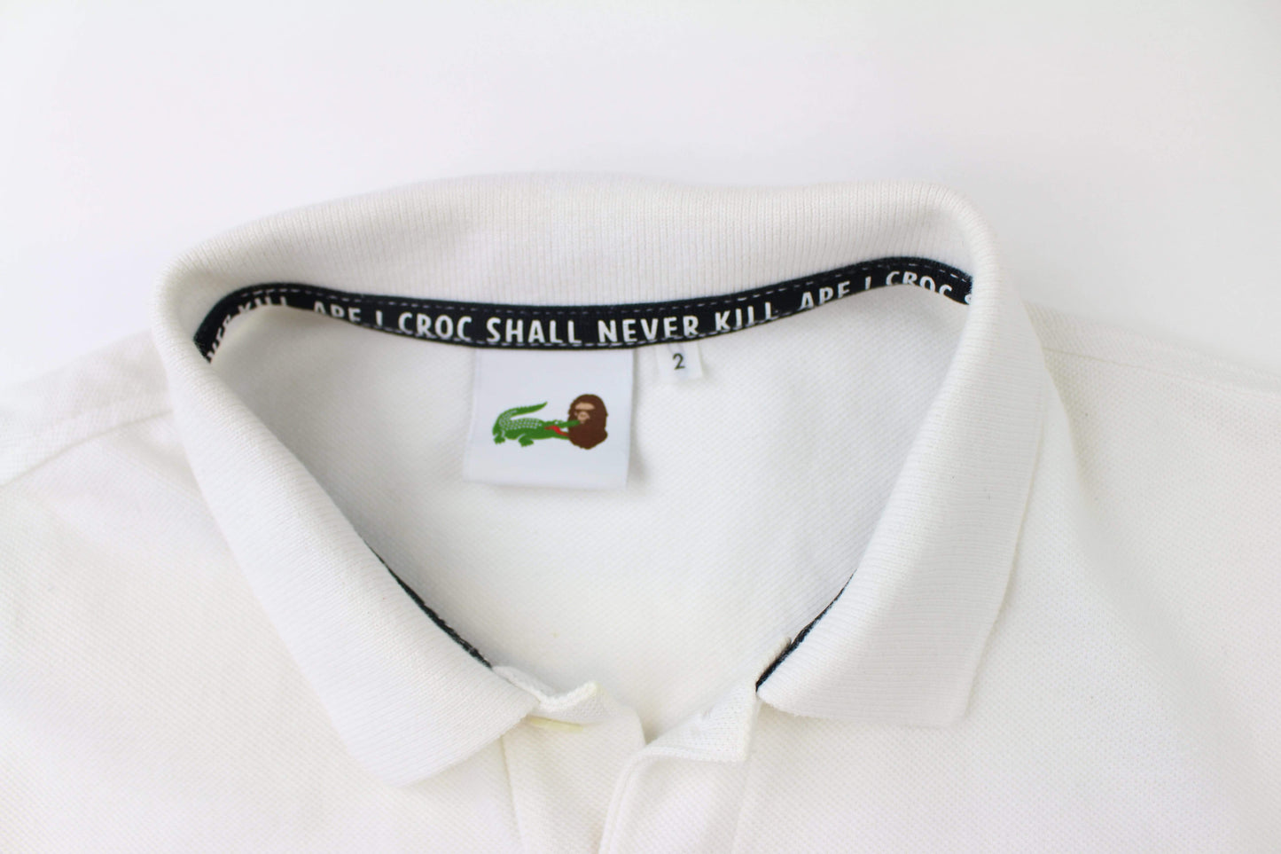 Bape x Lacoste Polo White - SaruGeneral