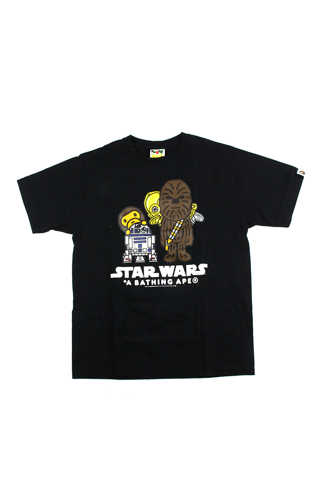 Bape x Star Wars R2D2 C3PO Tee Black – SARUGENERAL